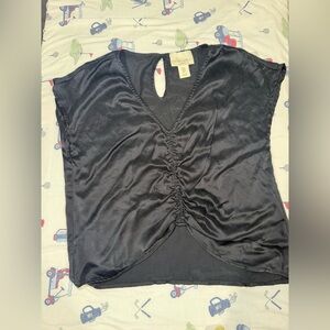 Cynthia Rowley Black Satin Blouse